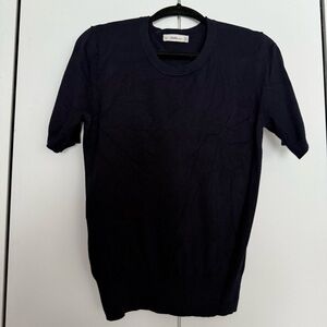 Make an offer! Zara Women’s Dark Navy Short Sleeve Sweater Tee